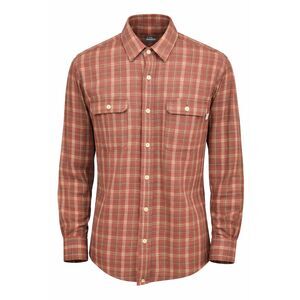 Mens Woolrich Copper Red Plaid Flannel Shirt Size M 100% Cotton